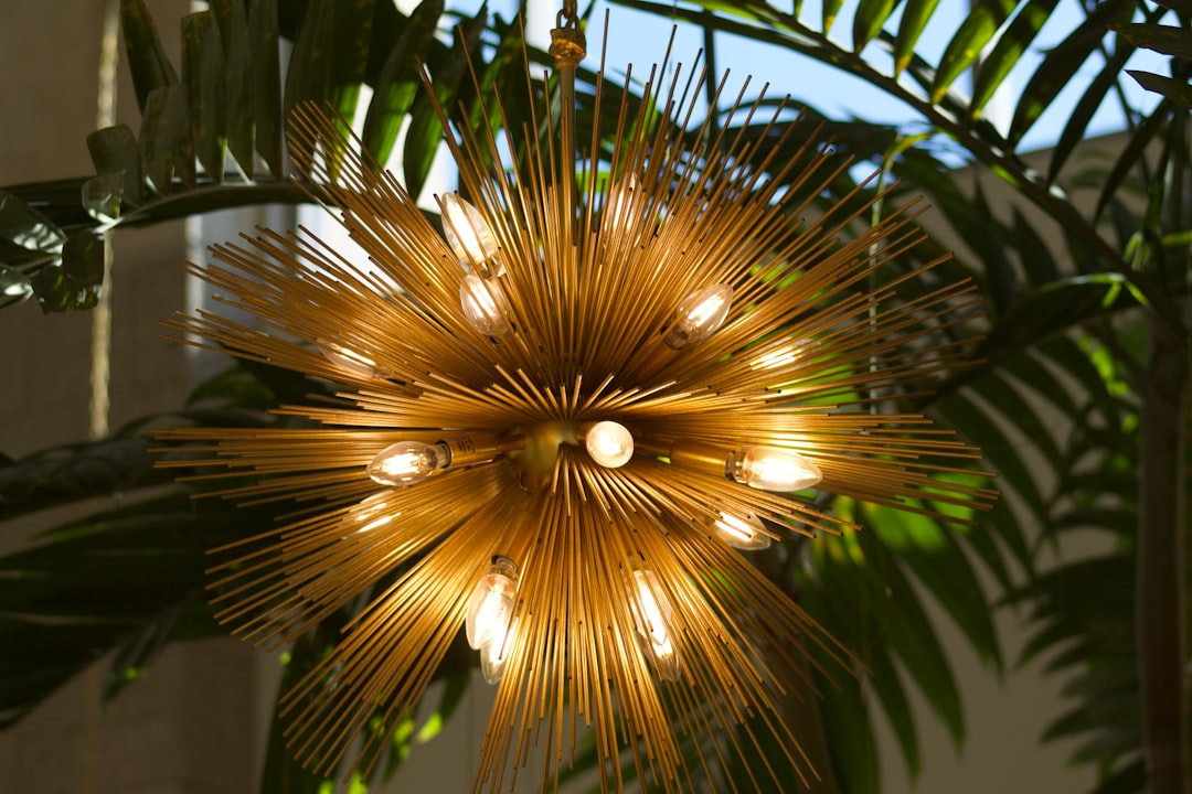 Photo Palm Tree Floor Lamp